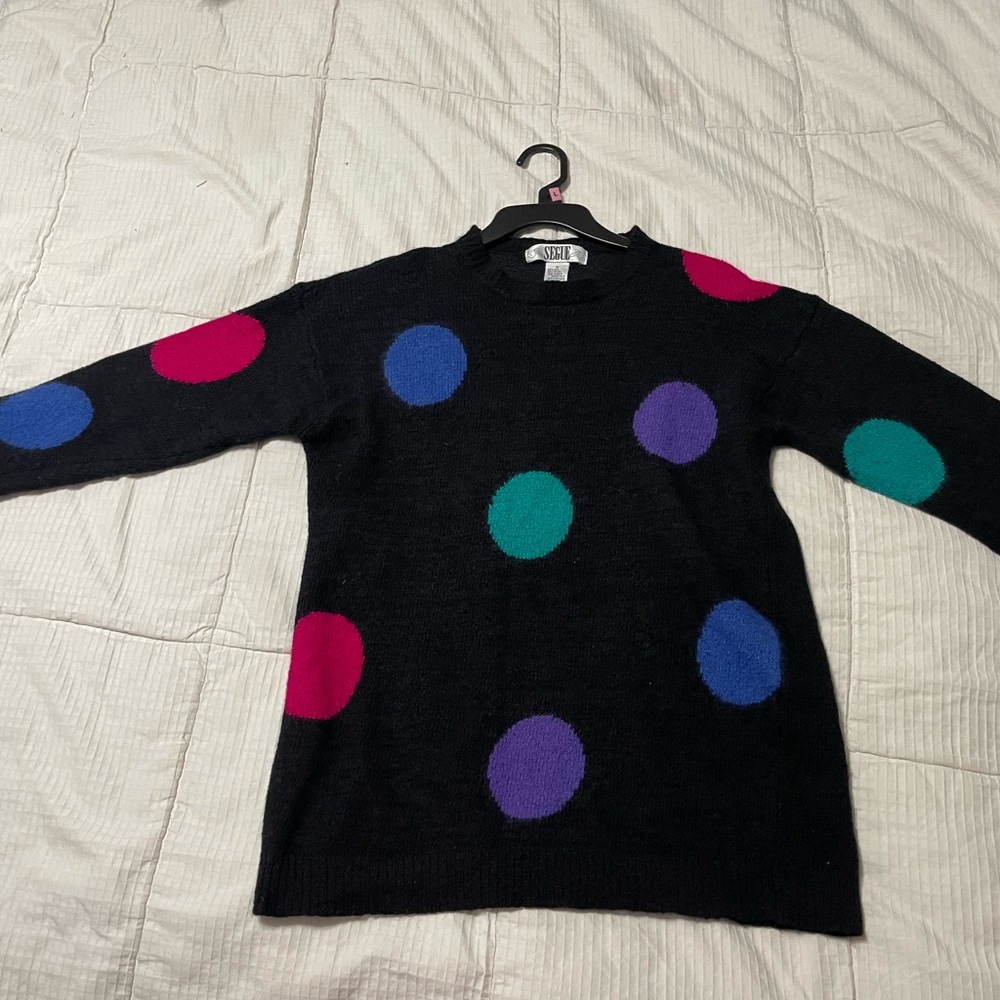 Black poka dot sweater